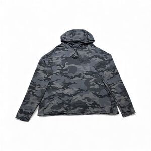 Plus Size Camouflage Workout Hoodie Women’s 22 Stretchy Pullover Top